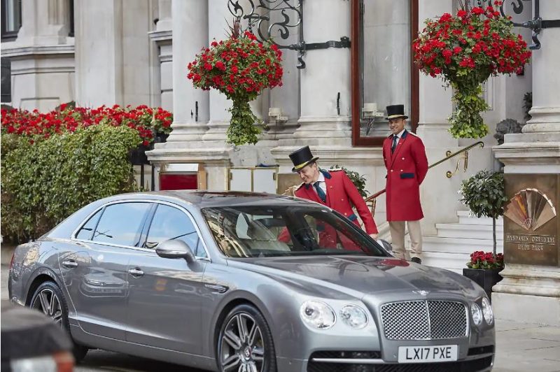 L'arrivo al Mandarin Oriental Hyde Park di Londra