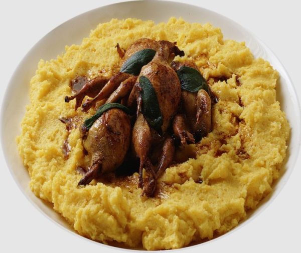 Polenta e osei alla bergamasca
