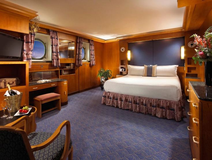 Le suite a bordo della Queen Mary, classiche ed eleganti.