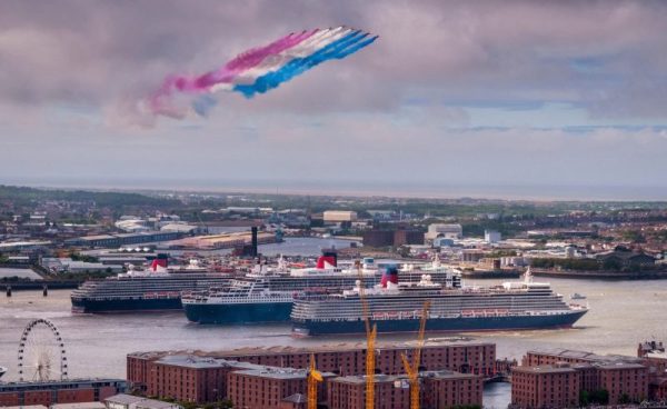 La flotta della Cunard lines navi da crociera di lusso
