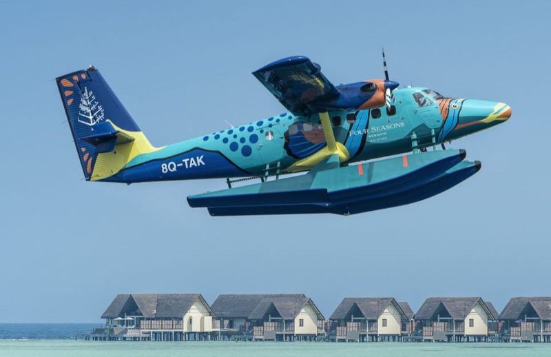 un volo in idrovolante alle Maldive