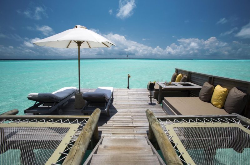 le ville overwater del resort 5 stelle Gili Lankafushi