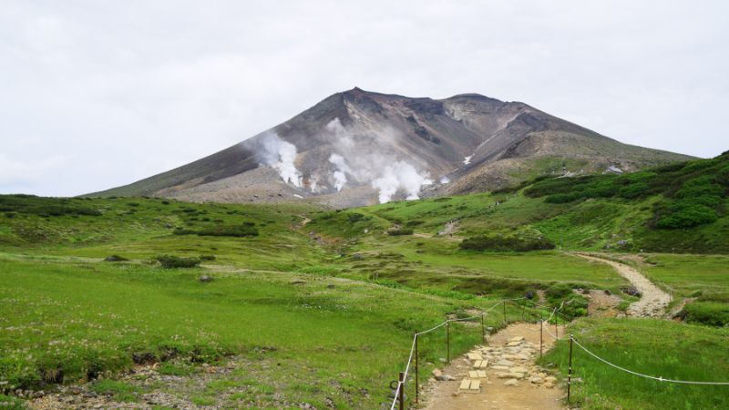 vulcani e sorgenti termali in Giappone