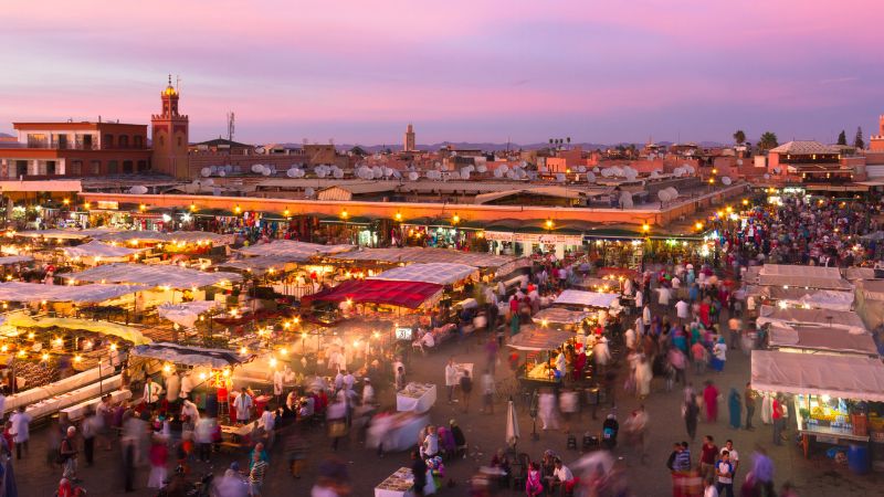 mercati vibranti a Marrakech, Marocco