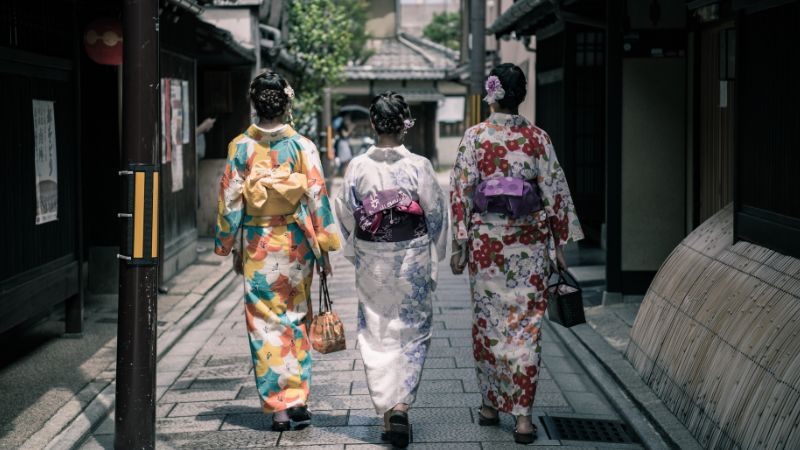 viaggiatori in Kyoto, Giappone