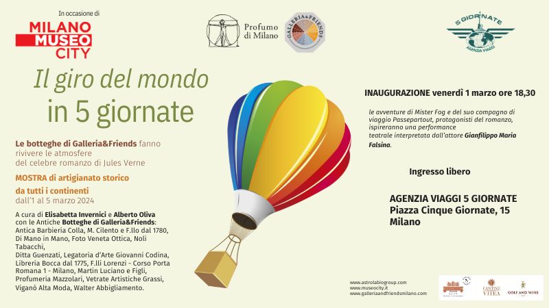 Mostra diffusa all'Agenzia 5 giornate per Museo City Milano 2024