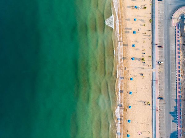 Flamingo beach in Ras Al Khaimah
